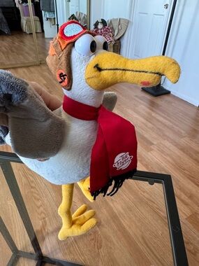 The Flyer Plush Seagull with Red Scarf